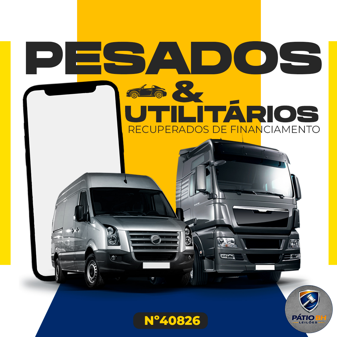 Leilão 40826 - Pesados e Utilitários Recuperados de Financiamento